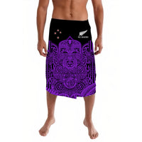 New Zealand Tiki Rugby Lavalava NZ Maori Koru Pattern Ver.04 LT14 Purple - Polynesian Pride