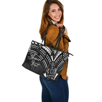 Cook Islands Custom Personalised Leather Tote - Cross Style - Polynesian Pride