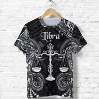 Custom Libra Zodiac Polynesian T Shirt Unique Style Black LT8 Unisex Black - Polynesian Pride