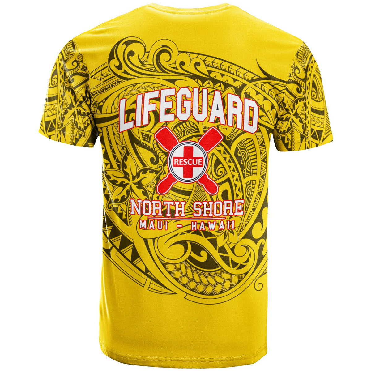 Hawaii T Shirt Lifeguard North Shore MAUI Hawaii Unique Yellow - Polynesian Pride