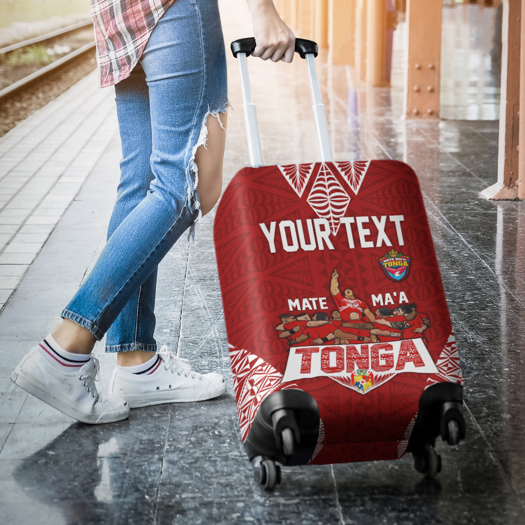 Personalised Tonga Rugby Luggage Cover Mate Ma'a Tonga Warriors LT7 - Polynesian Pride