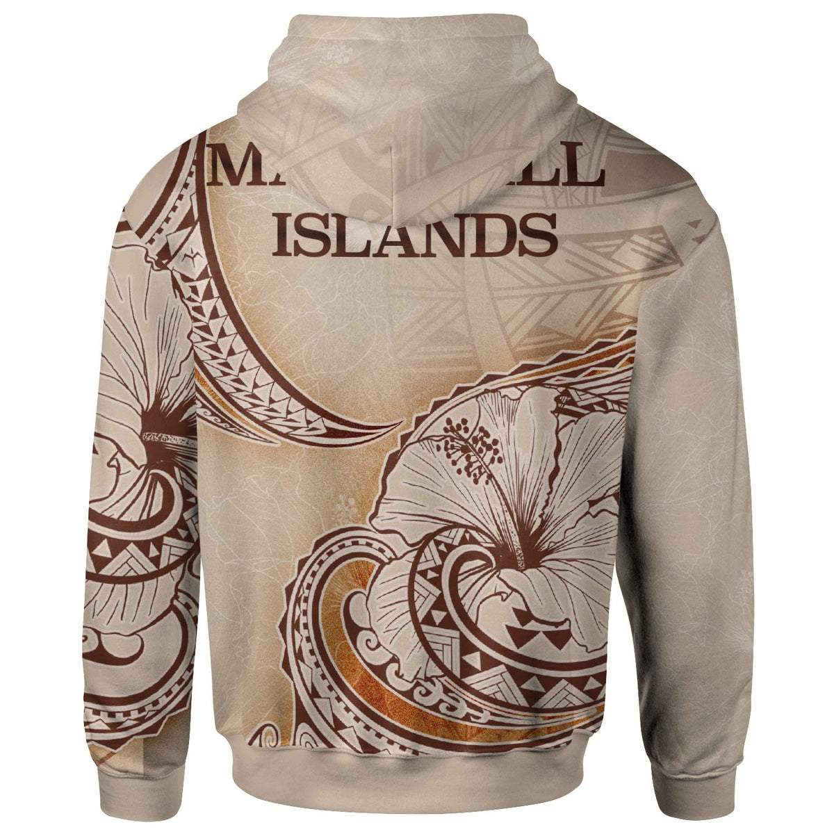 Marshall Islands Hoodie Hibiscus Flowers Vintage Style - Polynesian Pride