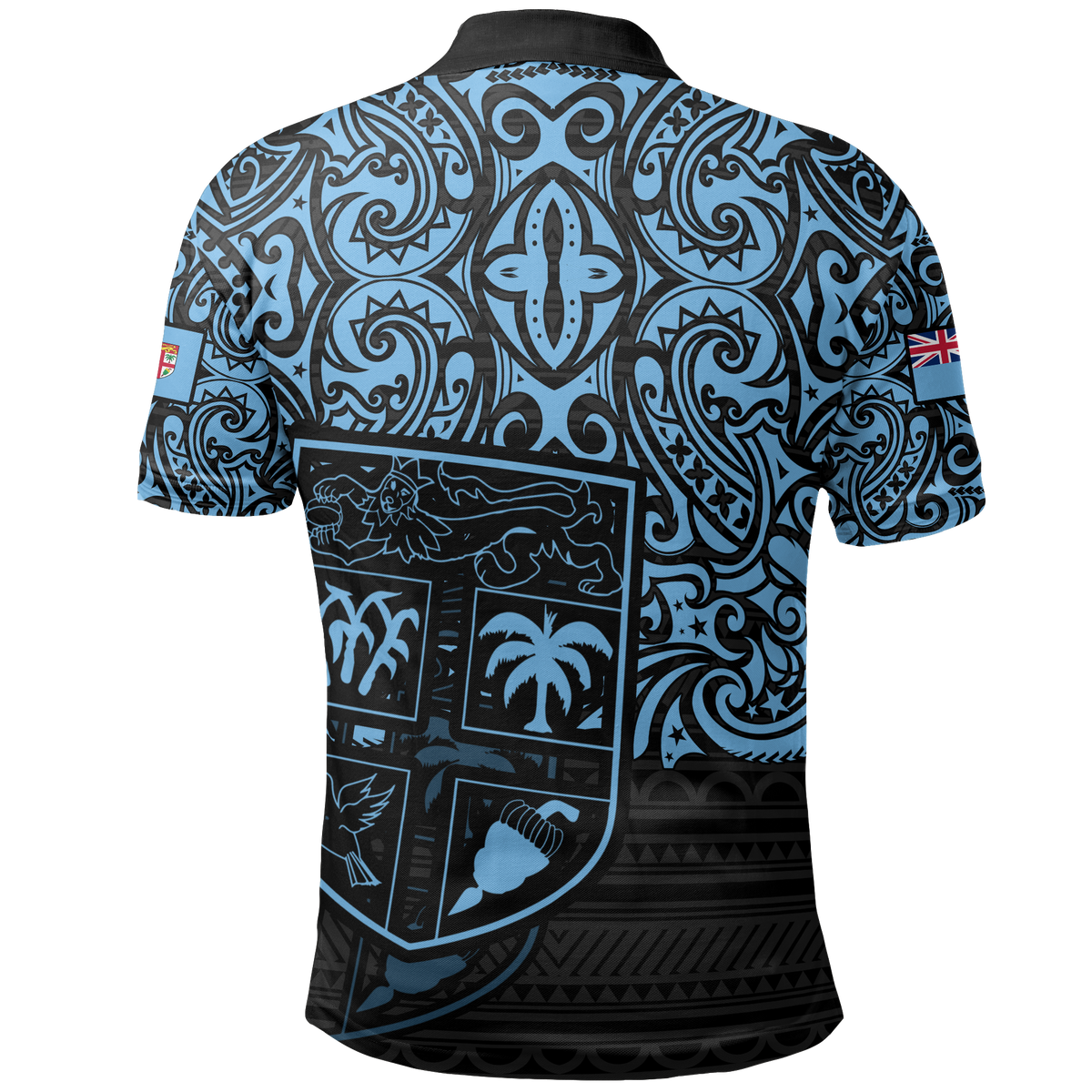 Fiji Polo Shirt Viti Flag Pride Style - Polynesian Pride