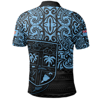 Fiji Polo Shirt Viti Flag Pride Style - Polynesian Pride