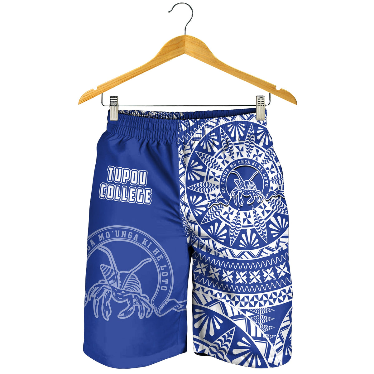 Tupou Tonga College Men Shorts Tongan Ngatu Pattern LT14 - Polynesian Pride