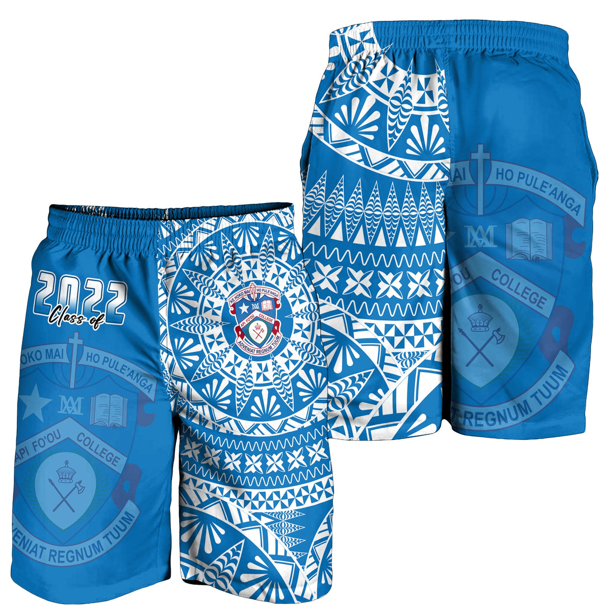 (Custom Your Class Year) Apifoou Tonga College Men Shorts Class Of Year Tongan Ngatu Pattern LT14 - Polynesian Pride