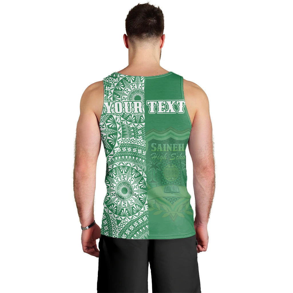 (Custom Personalised) Tonga Saineha High School Men Tank Top Tongan Ngatu Pattern LT14 - Polynesian Pride