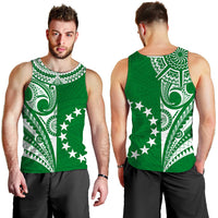 Cook Islands Tatau Men Tank Top Symbolize Passion Stars Version Green LT13 - Polynesian Pride