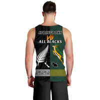South Africa Protea and New Zealand Fern Men Tank Top Rugby Go Springboks vs All Black LT13 - Polynesian Pride