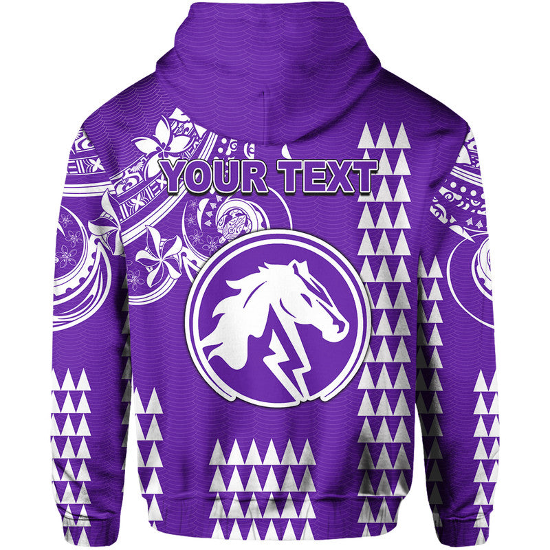 Custom Hawaii High School Pearl City Hoodie Mix Kakau LT6 - Polynesian Pride