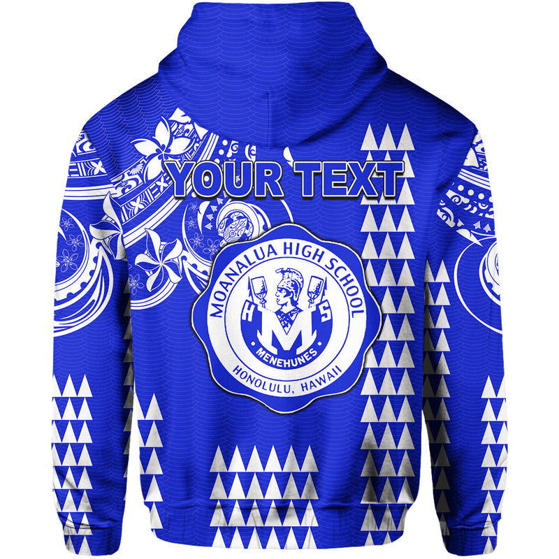 Custom Hawaii High School Moanalua Hoodie Mix Kakau LT6 - Polynesian Pride
