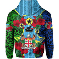 Malampa Fiji Day Hibiscus Hoodie Style LT6 - Polynesian Pride