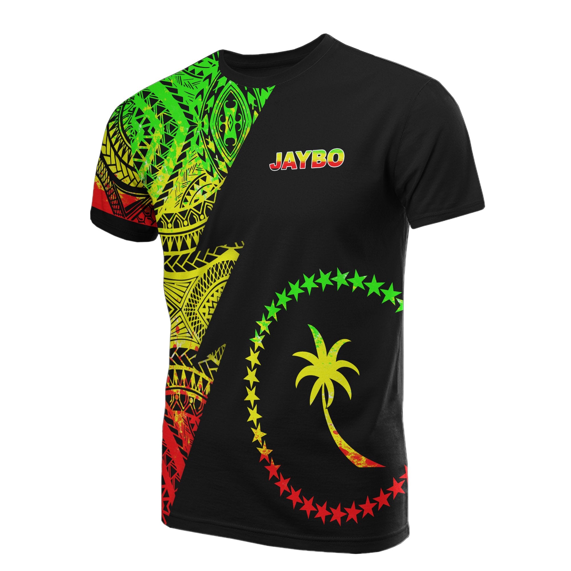 Chuuk T Shirt Chuuk Flag Jaybo Pattern Reggae Style Unisex Reggae - Polynesian Pride