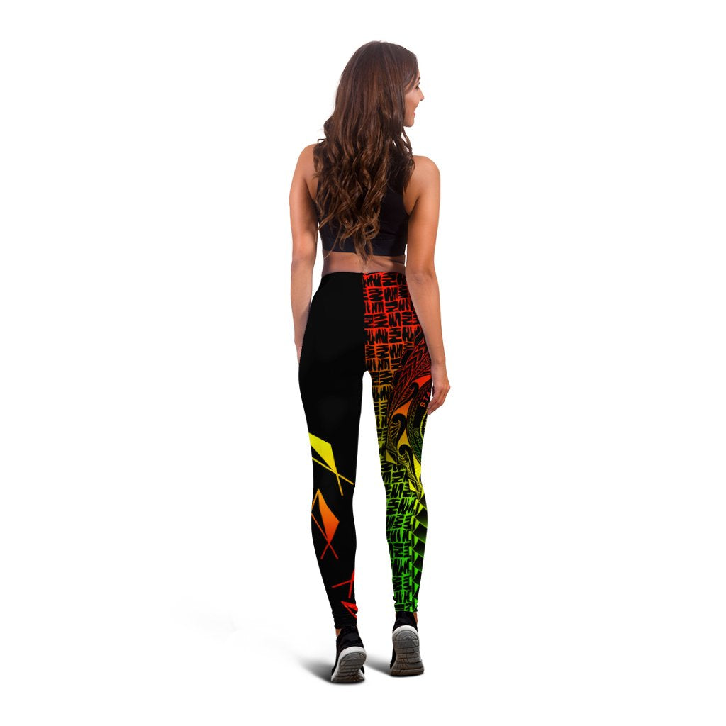 Hawaii Custom Personalised Women's Leggings - Hawaii Seal Rocket Style (Reggae) - Polynesian Pride