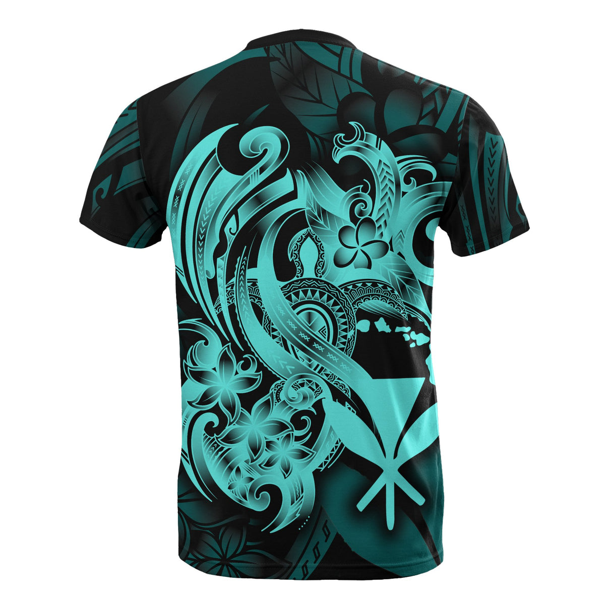 Hawaii All Over T Shirt Polynesian Turquoise Kanaka Maoli Turtle Tattoo - Polynesian Pride
