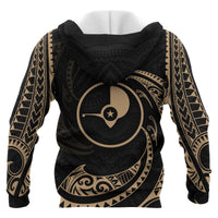 Yap Micronesia ll Over Hoodie Gold Tribal Wave - Polynesian Pride