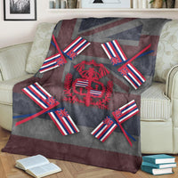 Hawaiian Flag Royal Premium Blanket - AH White - Polynesian Pride