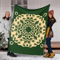 Hawaiian Quilt Alpinia Purpurata Premium Blanket - AH - Polynesian Pride