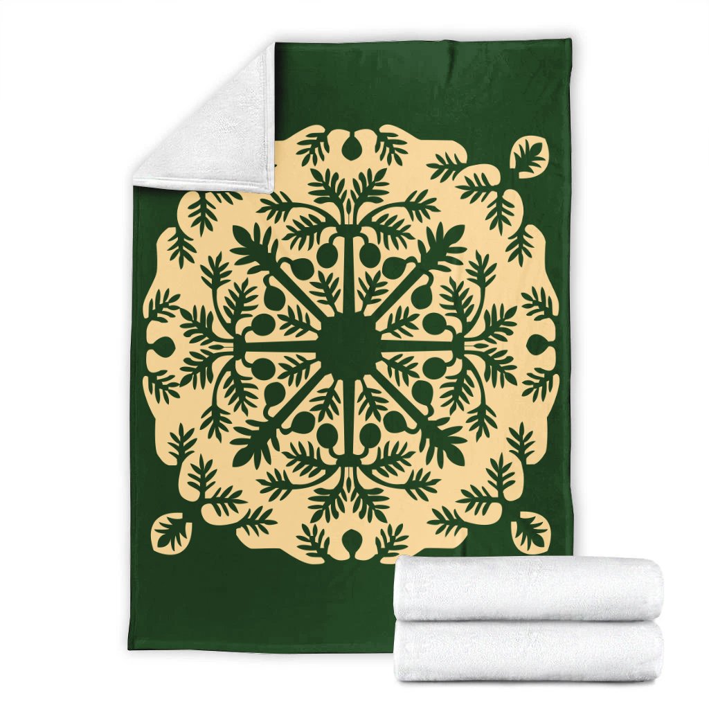 Hawaiian Quilt Alpinia Purpurata Premium Blanket - AH - Polynesian Pride