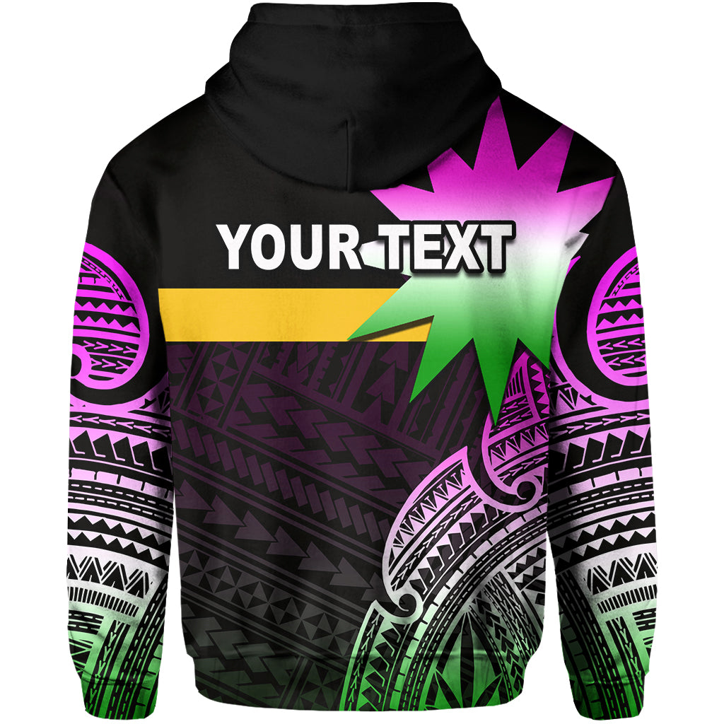 Custom Nauru Hoodie Flag In Heart No.2 LT6 - Polynesian Pride