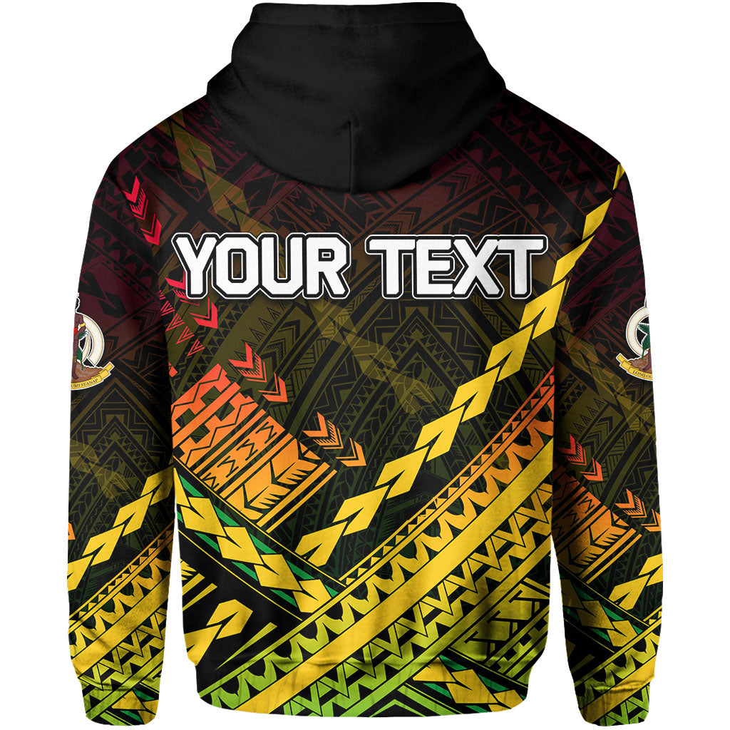 Custom Vanuatu Zip Hoodie Polynesian Style LT6 - Polynesian Pride