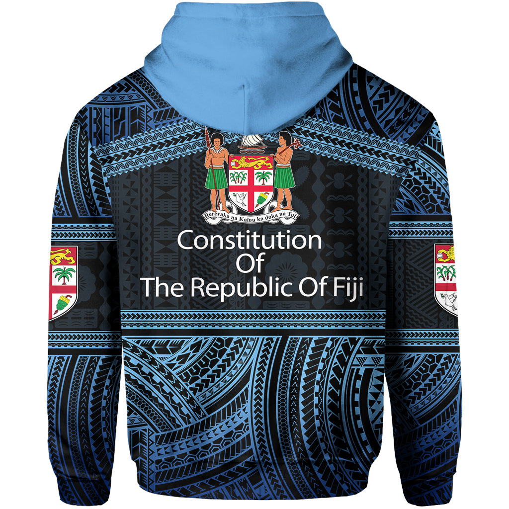Fiji Constitution Day Polynesian Patterns Zip Hoodie LT6 - Polynesian Pride