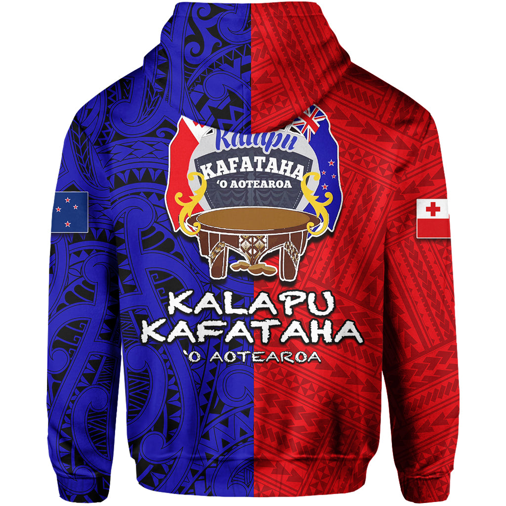 Custom Kalapu Kafataha O Aotearoa Hoodie Half Style LT6 - Polynesian Pride