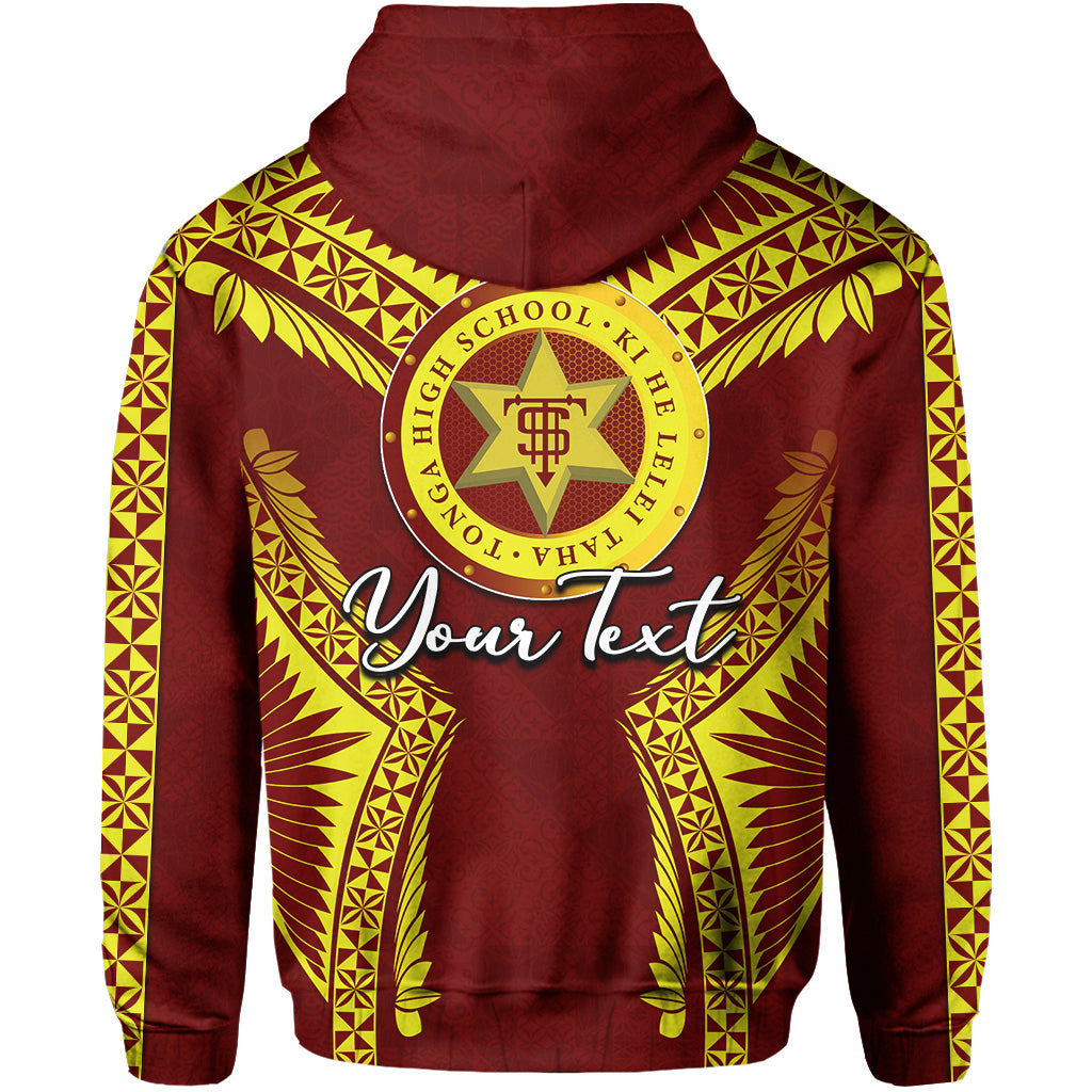 Custom Tonga High School Zip Hoodie Yellow Style LT6 - Polynesian Pride
