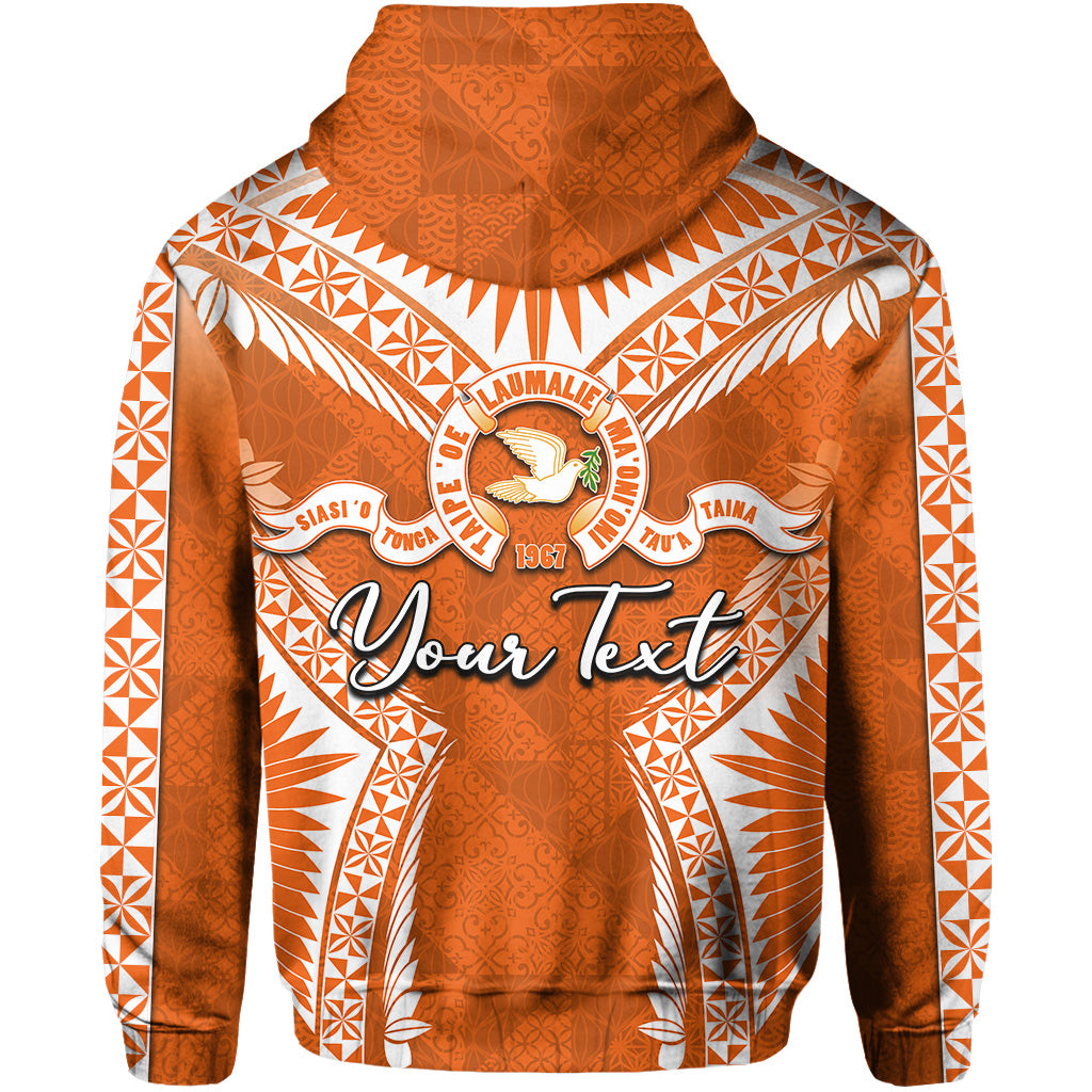 Custom Tailulu College Hoodie Orange Style LT6 - Polynesian Pride