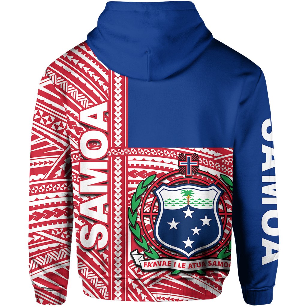 Samoa Flag Polynesian Hoodie - Polynesian Pride