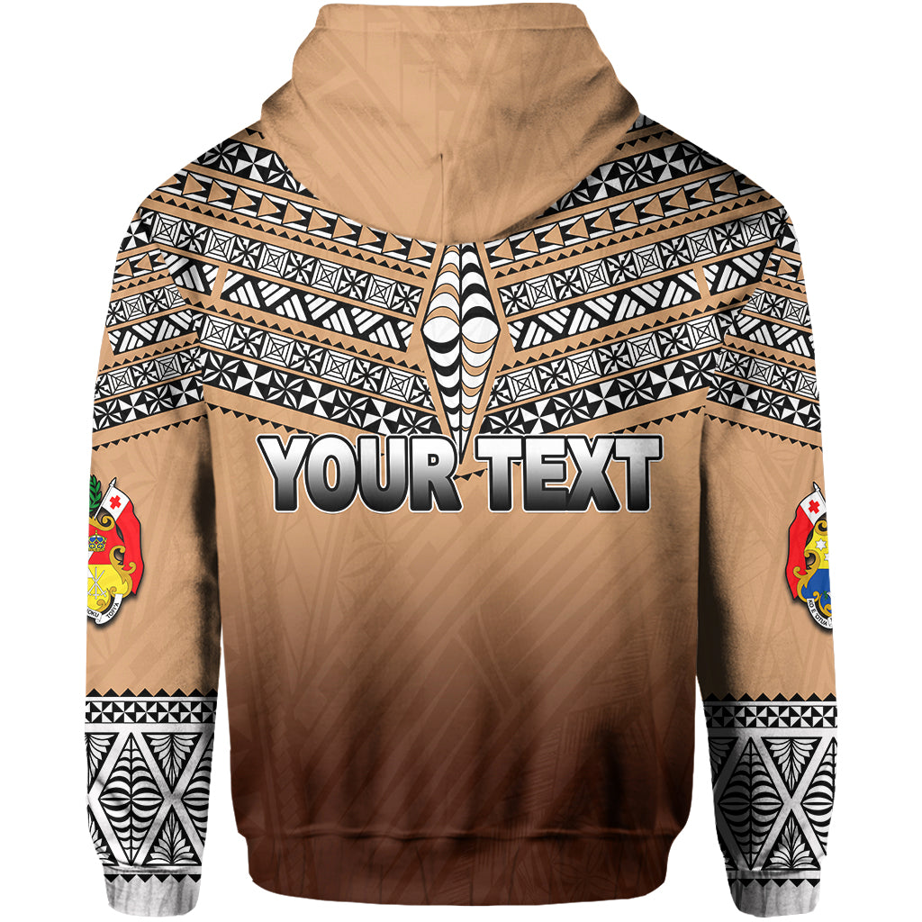 Custom Tonga Hoodie Ngatu Polynesian Gold Style LT6 - Polynesian Pride
