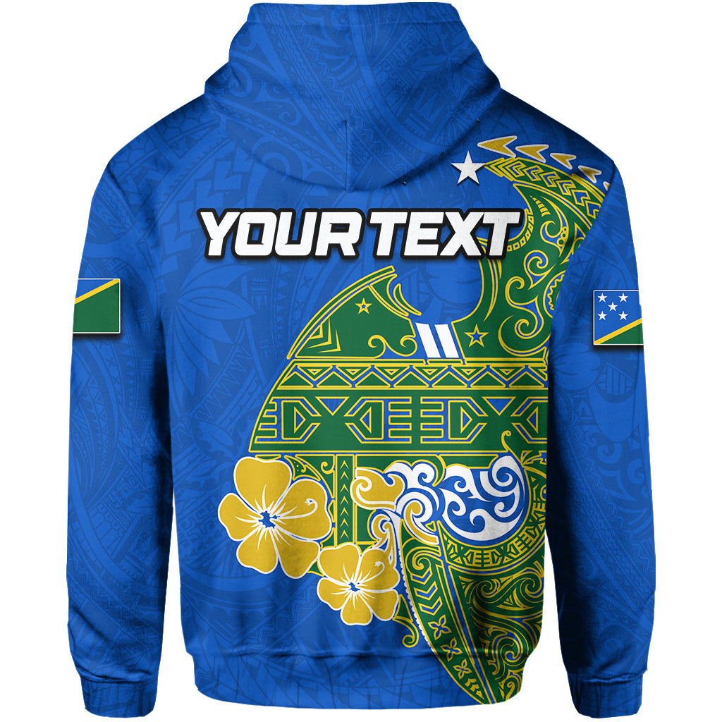 Custom Solomon Islands Independence 44th Melanesia Tattoo Zip Hoodie LT6 - Polynesian Pride