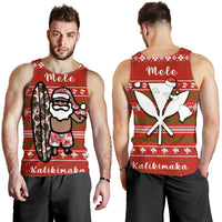 Hawaii Christmas Santa Claus Surf Tank Top - Fun Style - AH - Polynesian Pride