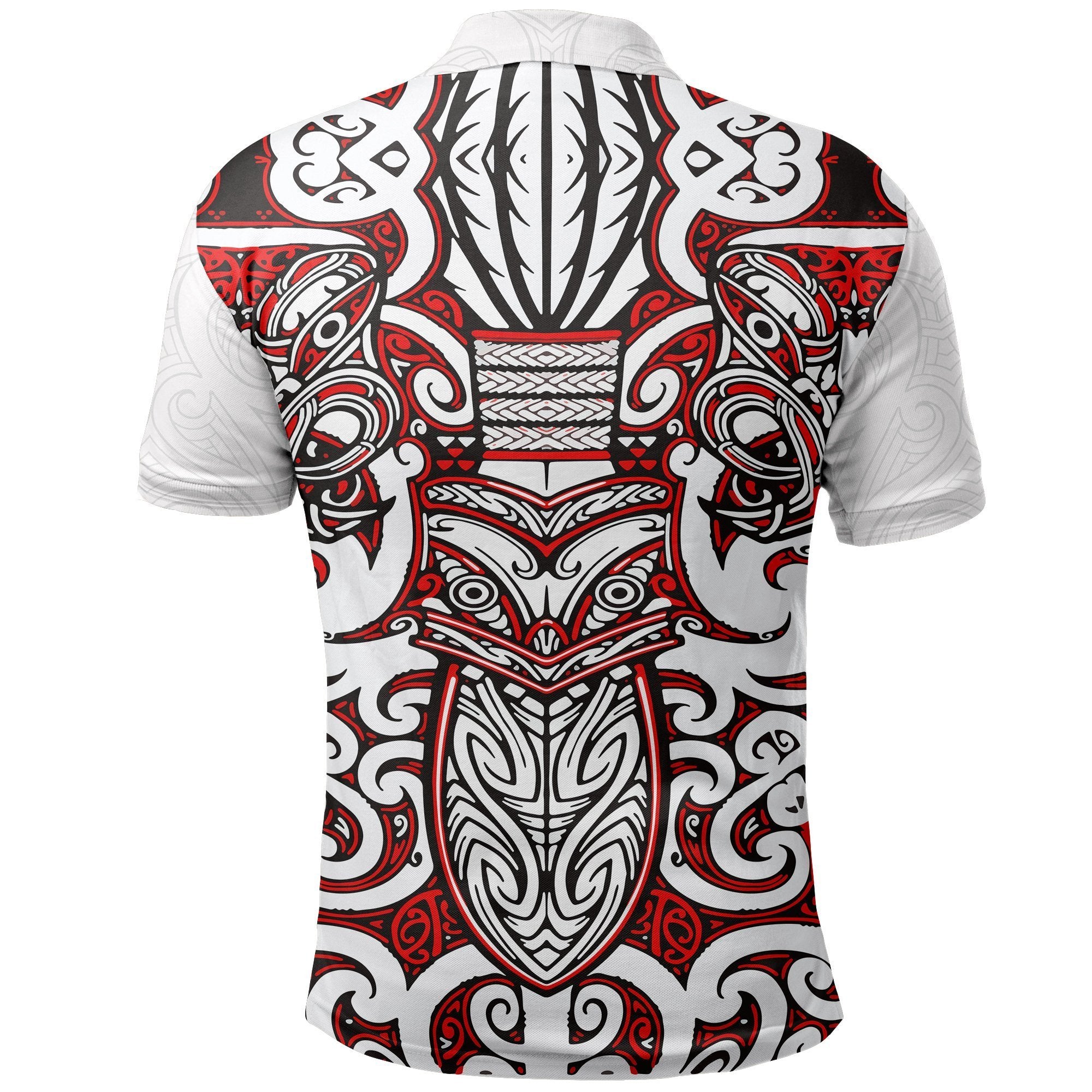 New Zealand Rugby Shirts, Warrior Maori Rugby Polo Shirt Black - Polynesian Pride