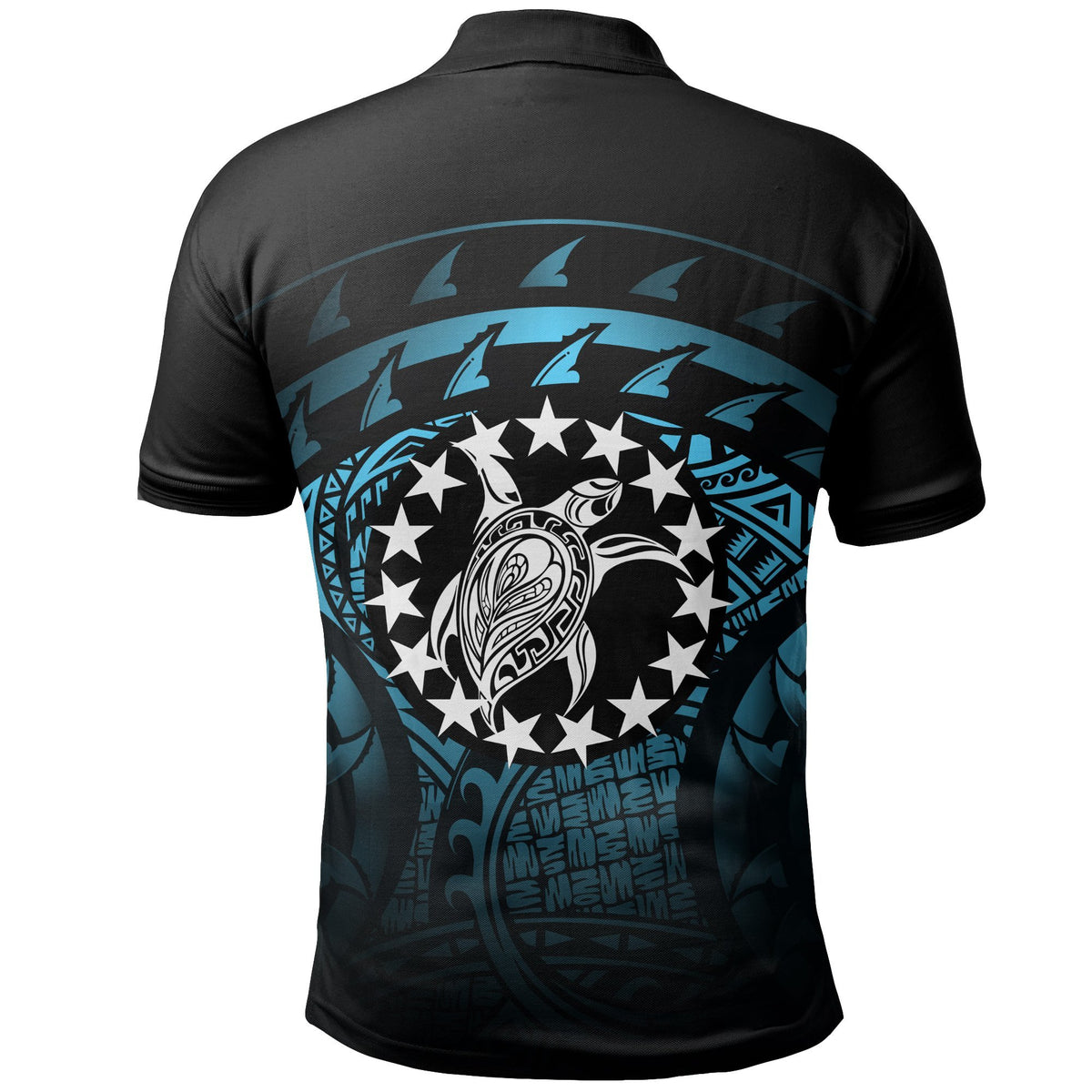 Cook Islands Turtle Polo Shirt (Turquoise) - Polynesian Pride