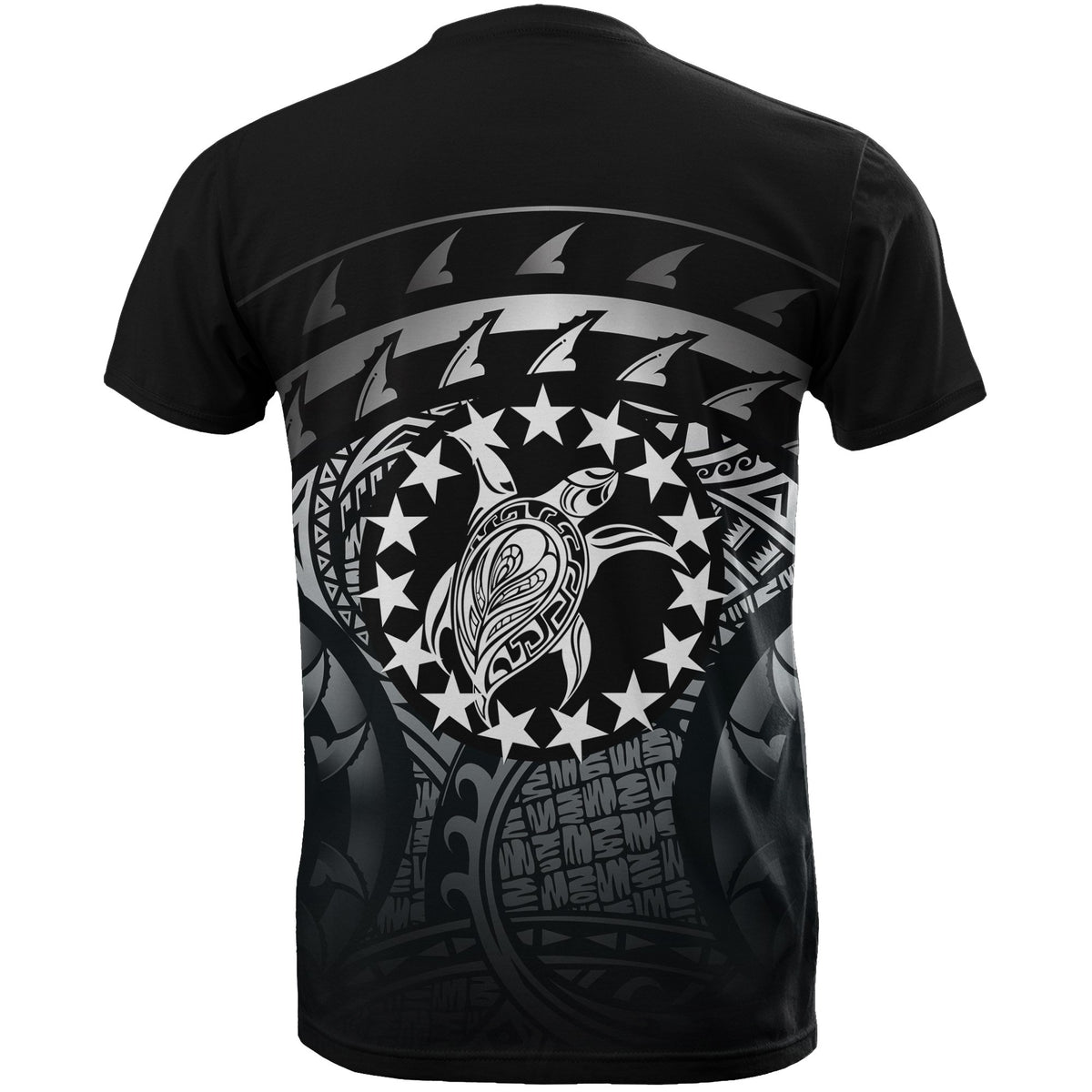 Cook Islands T Shirt National Flag Polynesian Turtle Tattoo (Gray) - Polynesian Pride