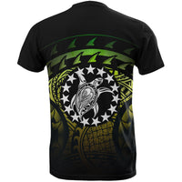 Cook Islands T Shirt National Flag Polynesian Turtle Tattoo - Polynesian Pride