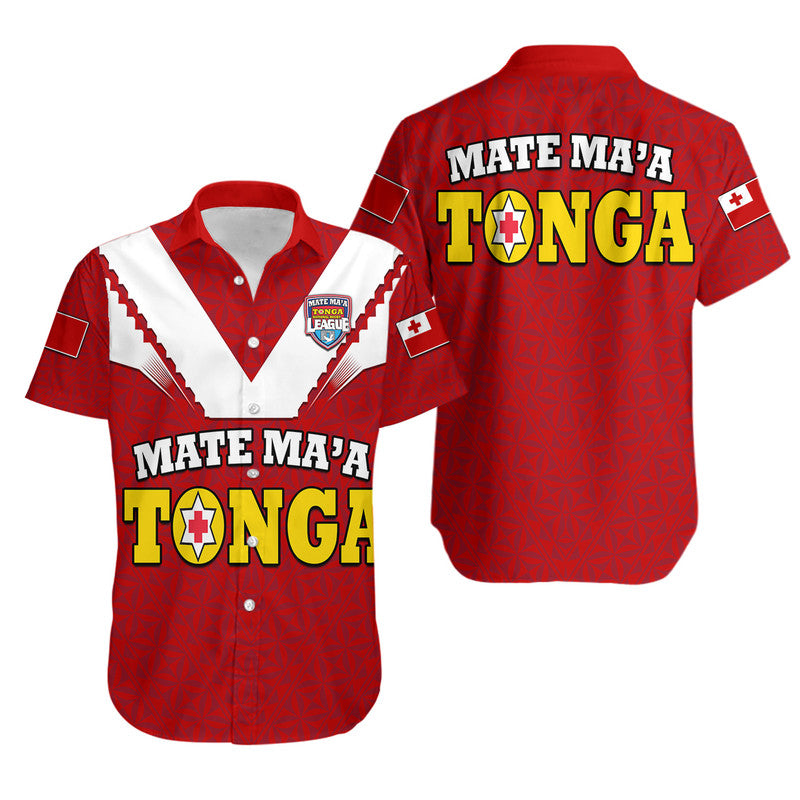 Mate Ma'a Tonga Rugby Hawaiian Shirt Tongan Kupesi Red Style LT9 Unisex Red - Polynesian Pride