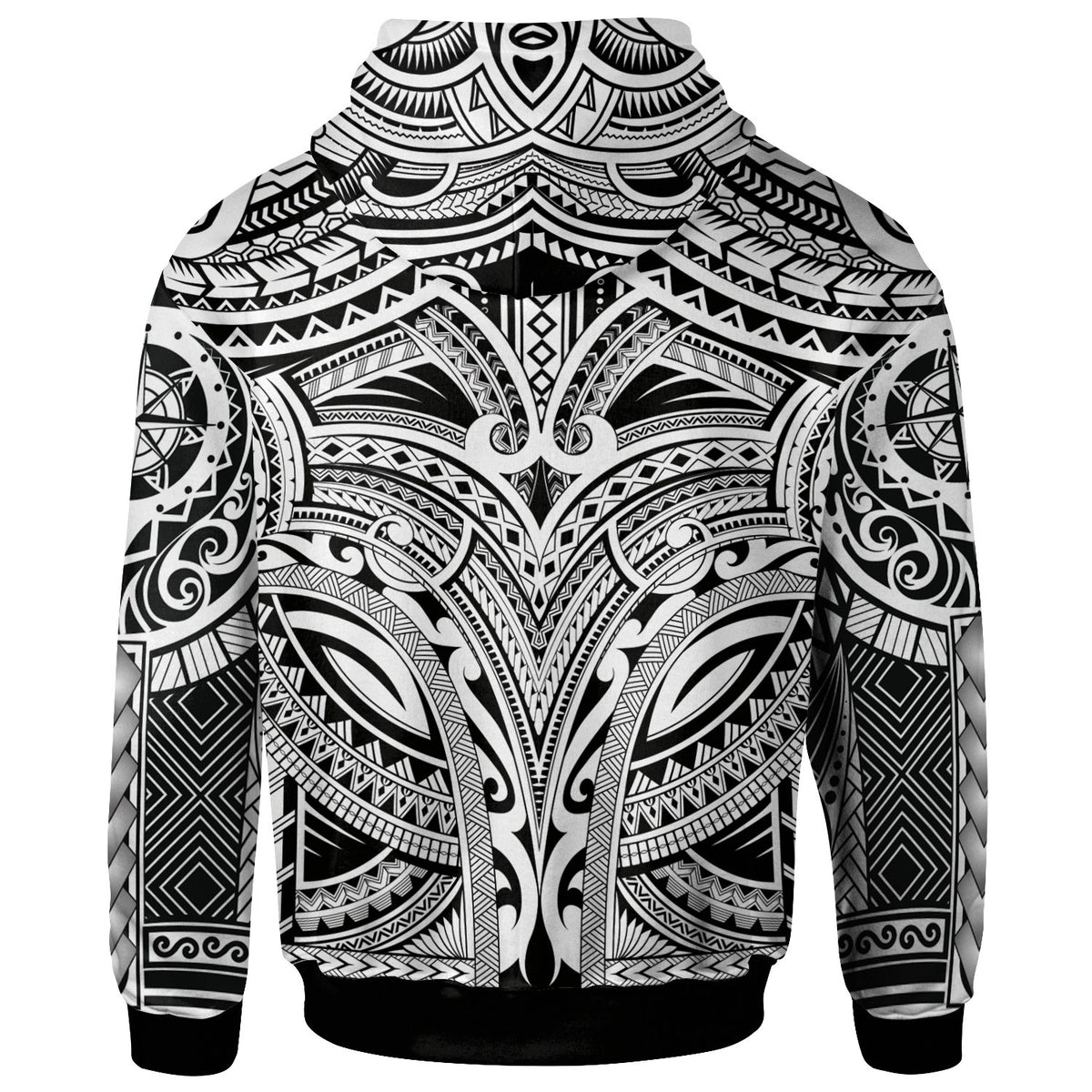 Polynesian Hawaii Zip up Hoodie Coat of Arm Hawaii & Polynesian Tattoo - Polynesian Pride