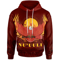 American Samoa Hoodie Manulele Tausala Nuuuli Unisex Red - Polynesian Pride