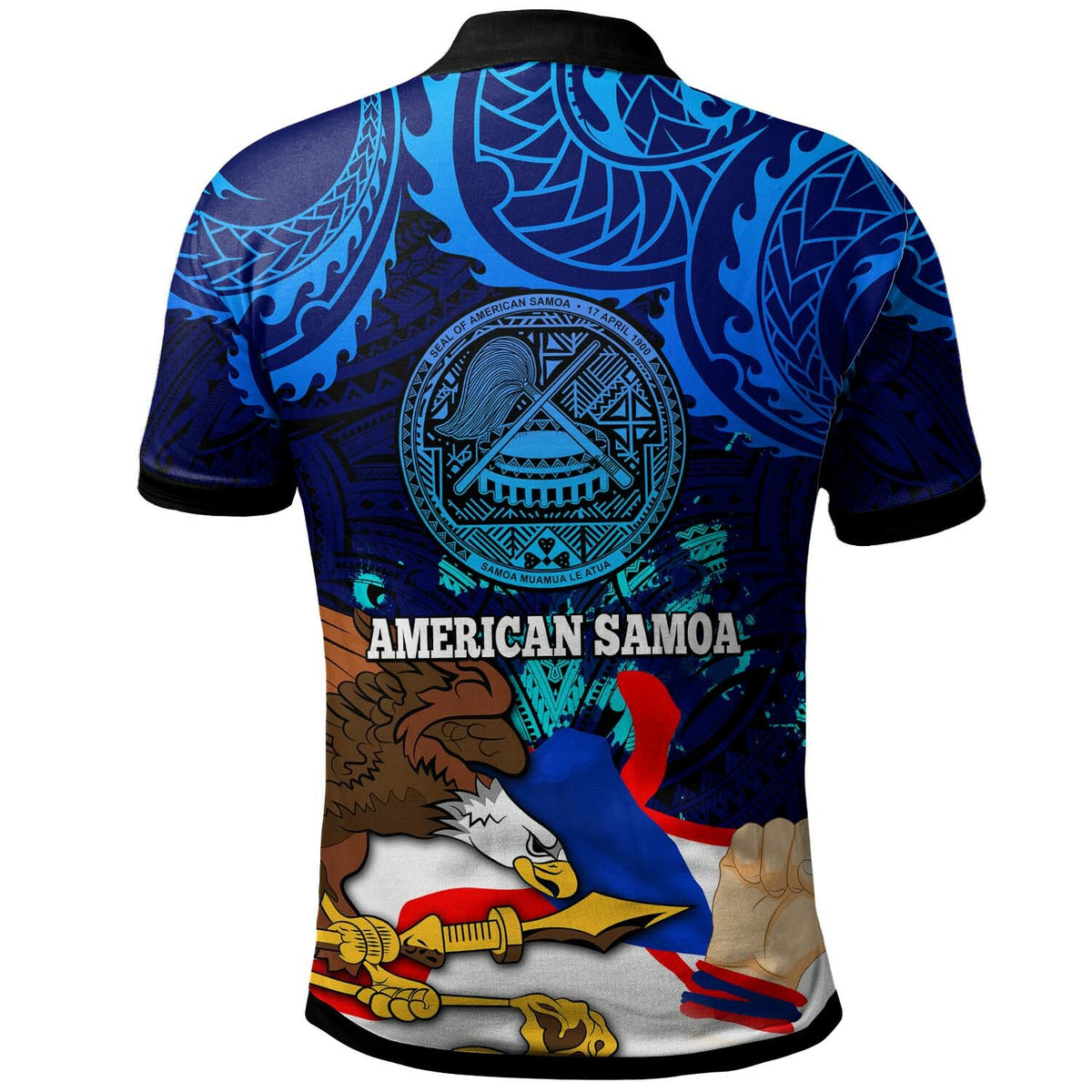 American Samoa Polo Shirt Happy Independence Day Samoa with Eagles Polynesian Patterns LT10 - Polynesian Pride