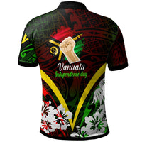 Vanuatu Polo Shirt Vanuatuan Independence Day Annivesary with Plumerian and Polynesian Patterns Polo Shirt LT10 - Polynesian Pride