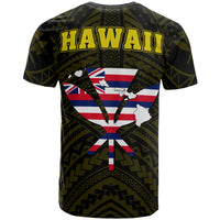 Hawaiian Kanaka T Shirt Heart Tattoo Yellow - Polynesian Pride