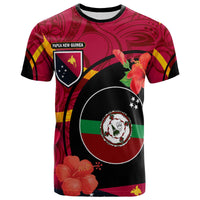 Papua New Guinea T Shirt East New Britain Flag of PNG with Hibicus and Polynesian Culture T Shirt Art - Polynesian Pride