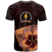 Tonga Custom T Shirt Beulah College Polynesian Pattern with Flower Tribal T Shirt LT10 - Polynesian Pride