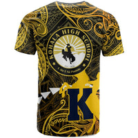 Hawaii Polynesian T Shirt Kohala High School Cowboy with Polynesian Patterns LT10 - Polynesian Pride