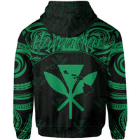 Hawaiian Kanaka Hoodie Demodern Green - Polynesian Pride