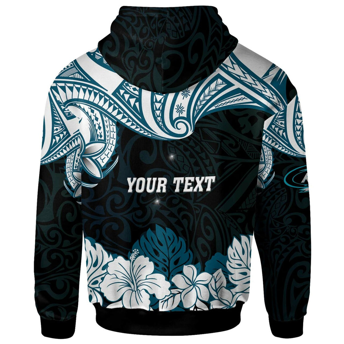 Hawaii Kapolei High School Custom Hoodie Kapolei High School Hibicus Flower and Polynesian Pattern LT10 - Polynesian Pride