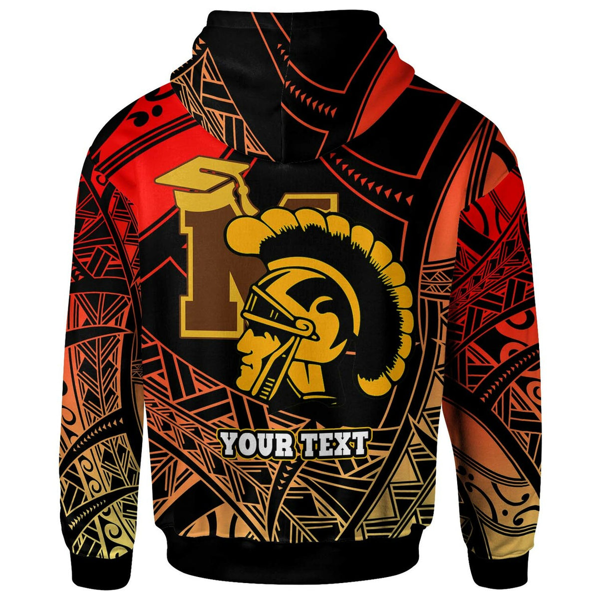 Hawaii Custom Polynesian Hoodie Mililani High School The Trojans Pride Tribal Pattern LT10 - Polynesian Pride