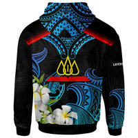 Tonga Polynesian Hoodie Lavengamalie College with Polynesian Patterns and Plumeria Flower Hoodie LT10 - Polynesian Pride